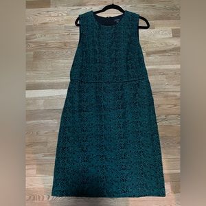 Ann Taylor embroidered green dress